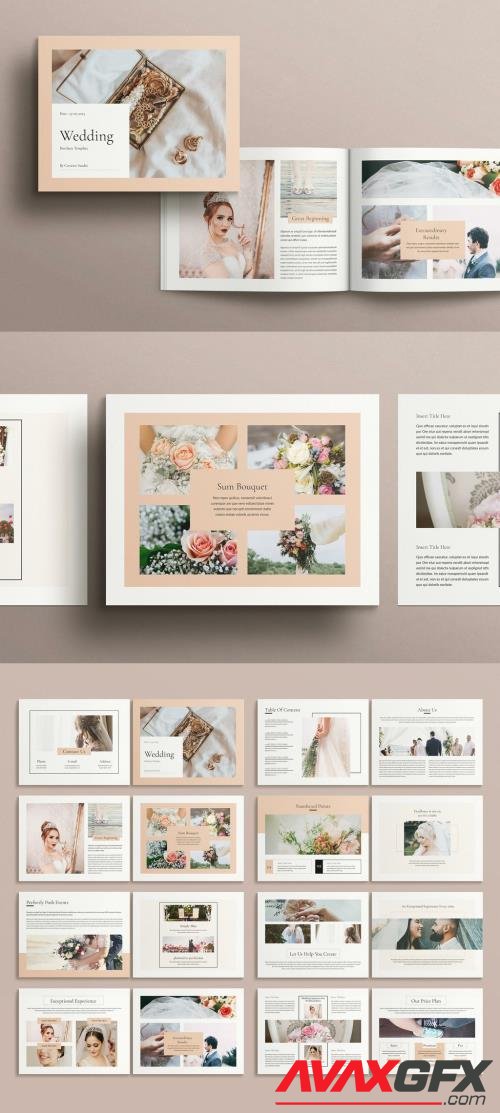 Adobestock - Wedding Brochure Layout - Landsape 518149074