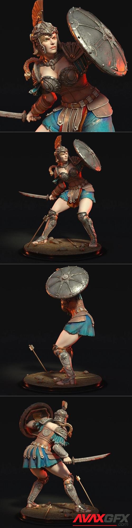 Greek Female Warrior – 3D Print