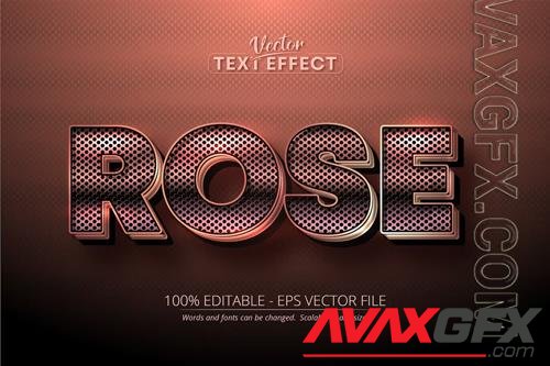 Rose Gold - Editable Text Effect, Font Style