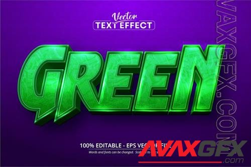 Green - Editable Text Effect, Font Style