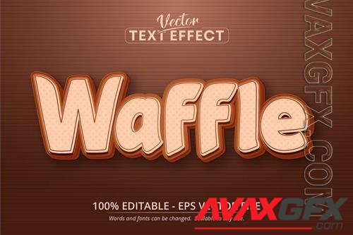 Waffle - editable text effect, cartoon font style