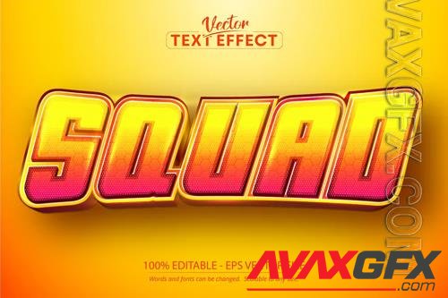 Squad - editable text effect, sports font style