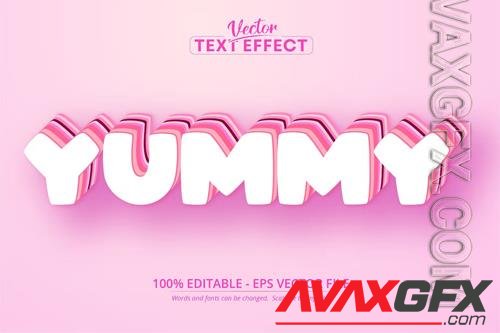 Yummy - editable text effect, font style