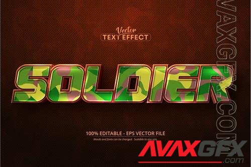 Soldier - editable text effect, font style