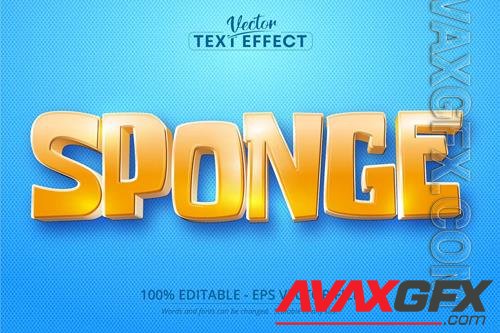 Sponge - editable text effect, cartoon font style