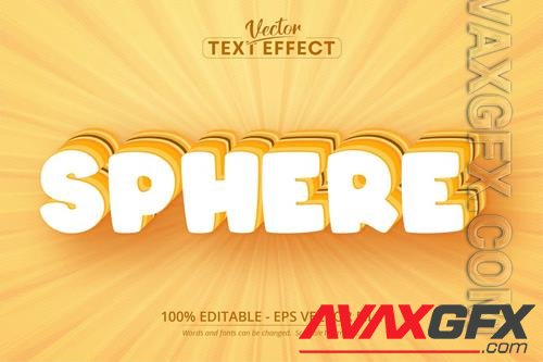 Sphere - editable text effect, font style