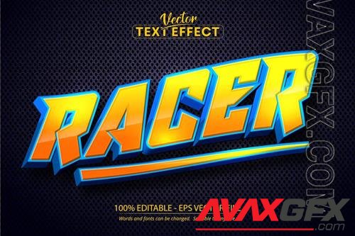 Racer - editable text effect, font style