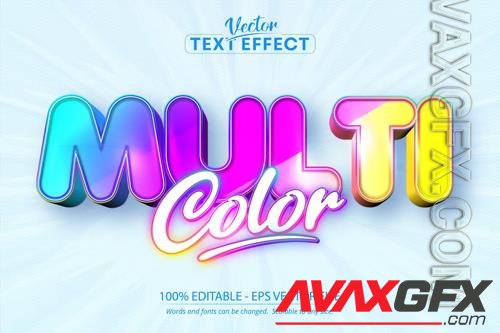 Multicolor - editable text effect, font style