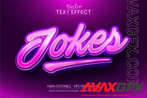 Jokes - editable text effect, cartoon font style