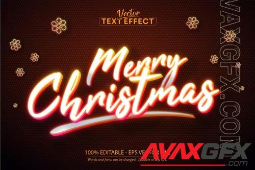 Merry Christmas - editable text effect, font style vol 20