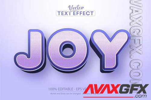 Joy - editable text effect, cartoon font style