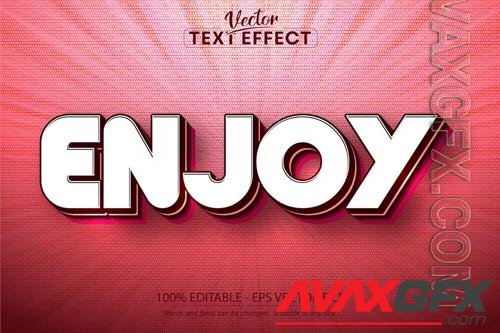 Enjoy - editable text effect, cartoon font style