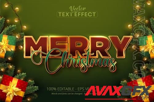 Merry Christmas - editable text effect, font style vol 16