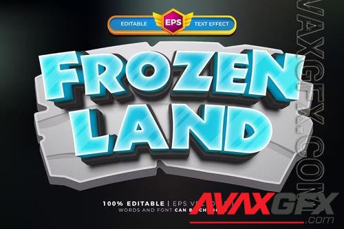 Frozen Land 3D Text Effect