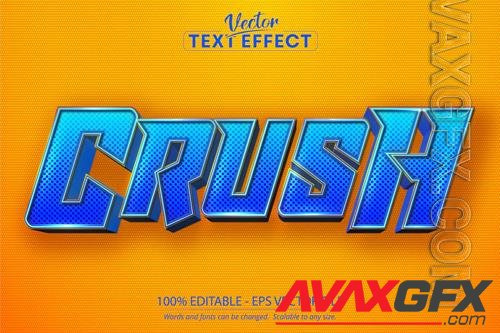 Crush - editable text effect, cartoon font style