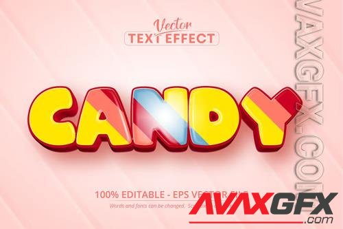 Candy - editable text effect, colorful font style