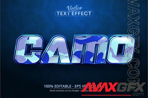 Camouflage - editable text effect, font style