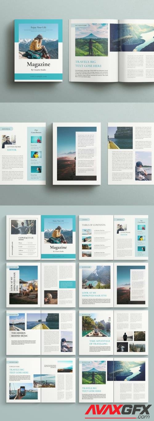 Adobestock - Travel Magazine Template 518365721