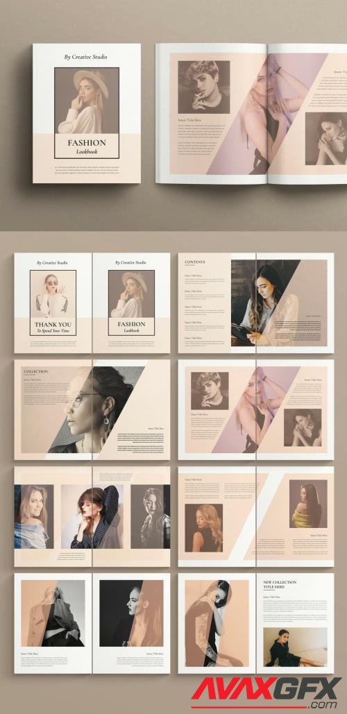 Adobestock - Fashion Lookbook Layout 518365719