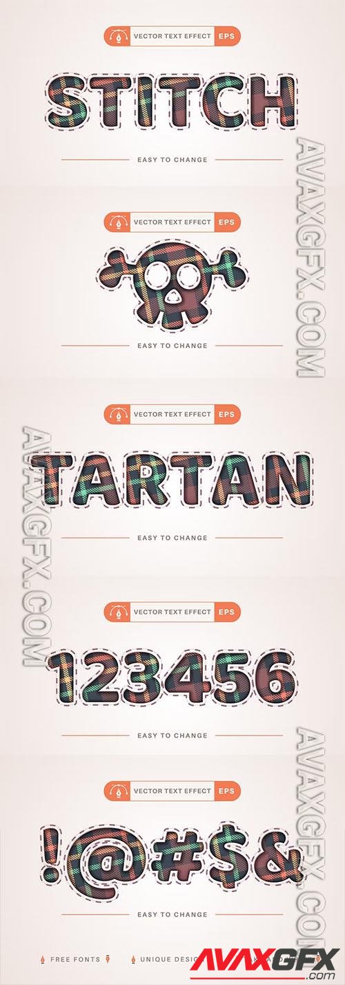Tartan - Editable Text Effect, Font Style