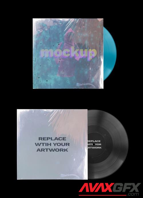 Adobestock - Vinyl Record Album EP Cover Texture Mockup Template 548722042