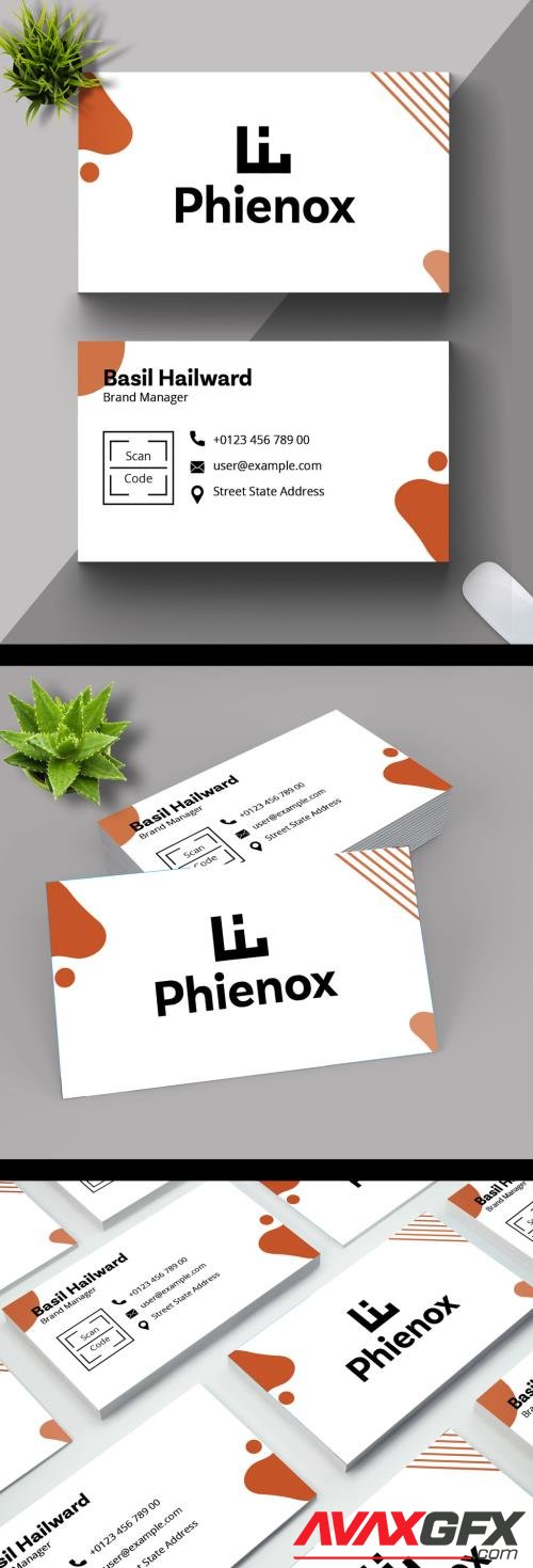 Adobestock - Abstract Business Card Layout 518588785