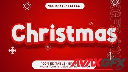 Vector text effect merry cristmas and happy new year vol 3