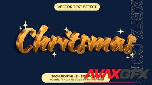 Vector text effect merry cristmas and happy new year vol 2