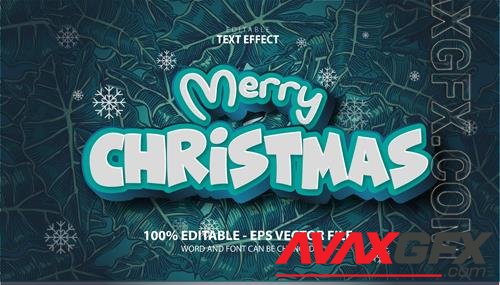 Vector text effect merry cristmas and happy new year vol 11