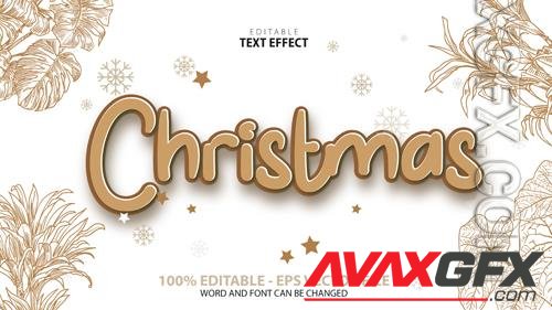 Vector text effect merry cristmas and happy new year vol 7