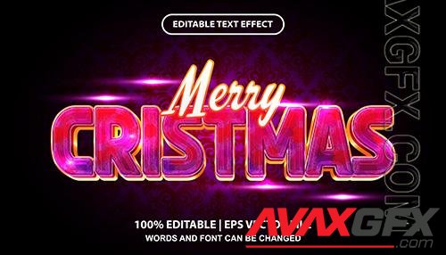 Vector text effect merry cristmas and happy new year vol 12