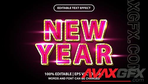 Vector new year editable text effect template