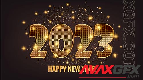 Vector happy new year 2023 text effect