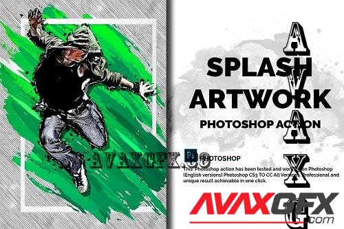 Splash Artwork Photoshop Action - 10989969