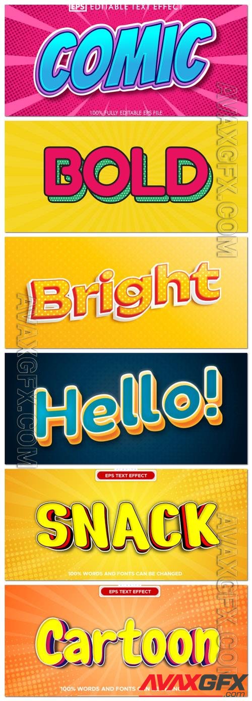 Vector editable text effect, font style vol 2