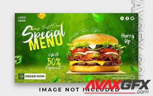 PSD special delicious burger web banner design template vol 6