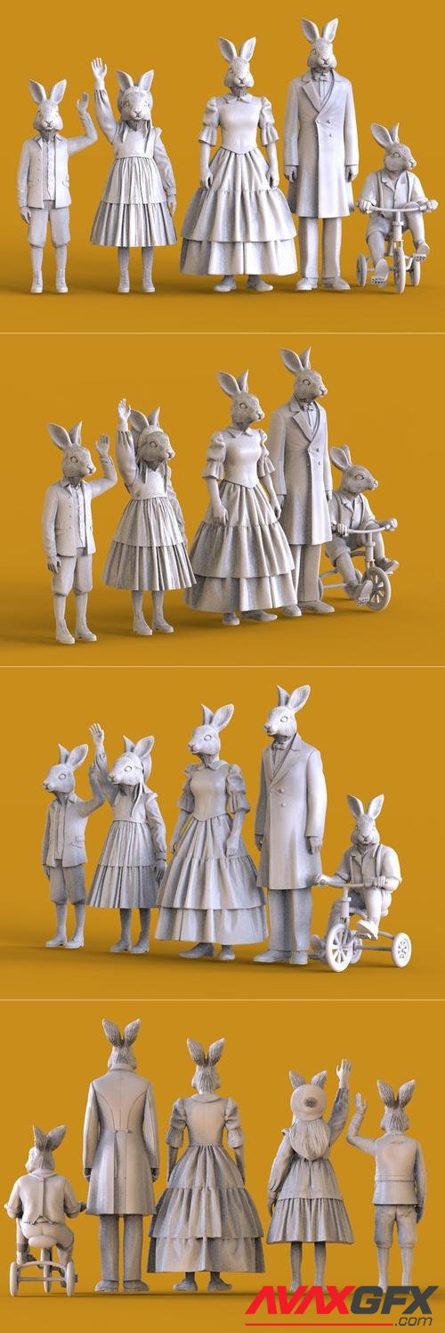 Hare Family – 3D Print