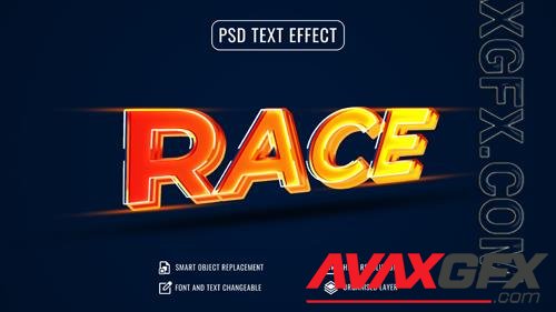 Psd speed race 3d text effect