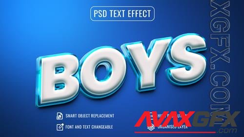 Psd shiny blue 3d text effect