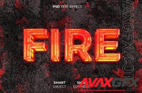 Psd fire 3d editable text effect