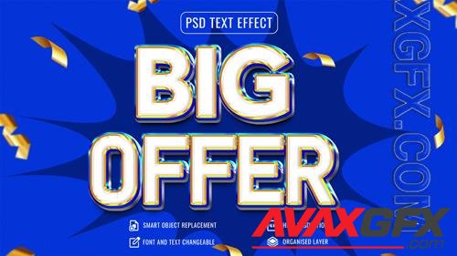 Psd shiny big offer 3d text effect