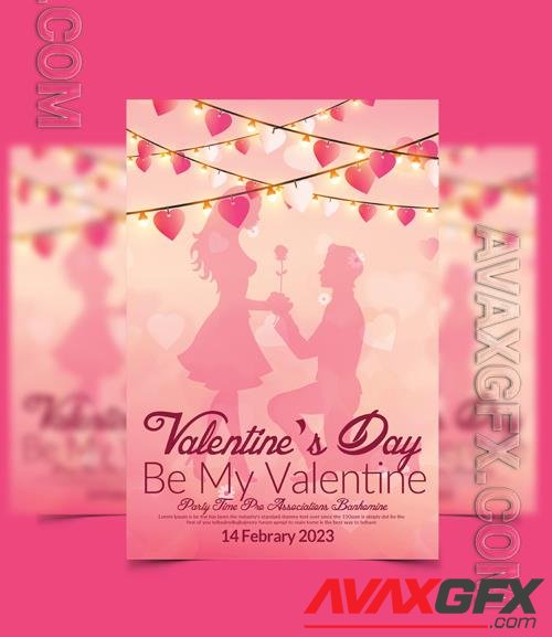 PSD happy valentine day party flyer vol 9
