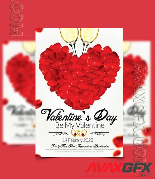 PSD happy valentine day party flyer vol 8