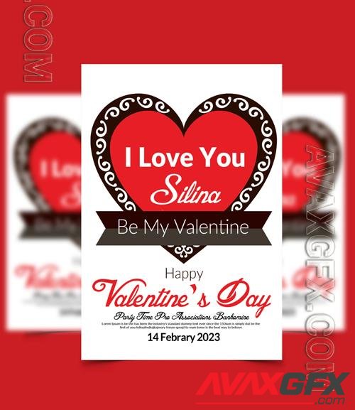 PSD happy valentine day party flyer vol 6