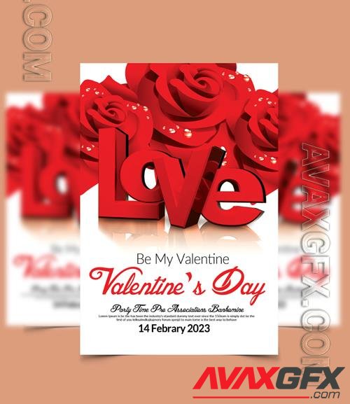 PSD happy valentine day party flyer vol 3