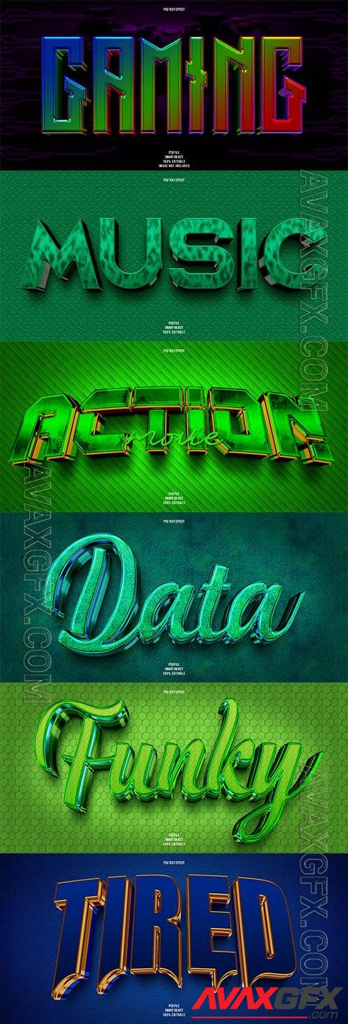 Psd style text effect editable set vol 76