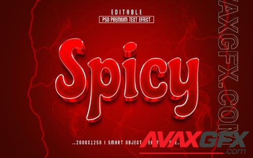 PSD spicy 3d editable text effect psd with premium background