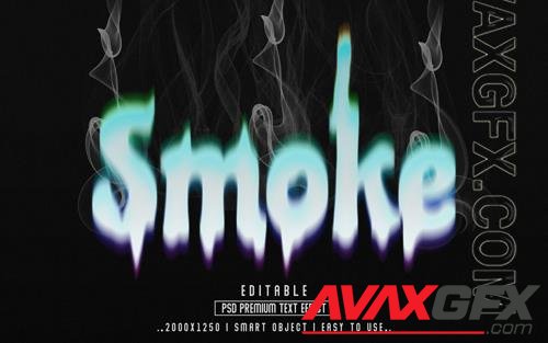 PSD smoke 3d text effect style