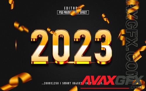 PSD 2023 3d text effect style