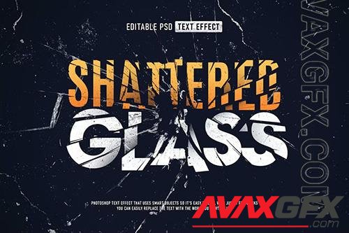 Broken glass text effect